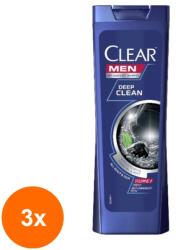 CLEAR Set 3 x Sampon Clear Men Deep Clean, pentru Par Normal, 400 ml