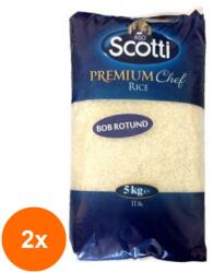 Scotti Set 2 x Orez cu Bob Rotund Riso Scotti Premium Chef, 5 kg
