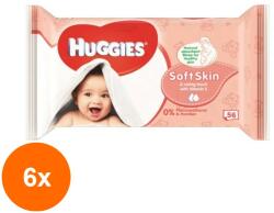 Huggies Set 6 x 56 Servetele Umede Huggies, Soft Skin (ROC-6xMAG1013917TS)