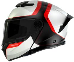 MT Helmets Cască de motocicletă MT ATOM 2 SV EMALLA B0 mat alb-negru-roșu (MT1335B2310)