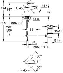 GROHE Gr. 24196001 StartEdge mosdócst. S
