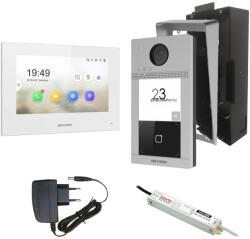 Hikvision DS-KIS604-P-W/Flush + esővető (csomag-DS-KIS604-P-W-FLUSH)