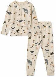 Liewood gyerek pamut pizsama bézs, mintás - többszínű 92