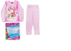  Hosszú vékony pamut gyerek pizsama - Disney Hercegnők - 122 - világosrózsaszín