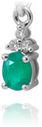 Moon Diamonds - Smaragd köves fehérarany medál 40-00193-1755F (40-00193-1755F)