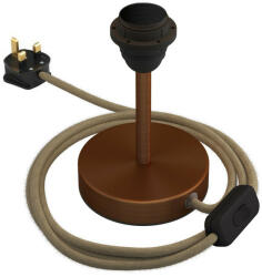 Creative-Cables Alzaluce lámpaernyőhöz - fém asztali lámpa UK dugóval (ABM21E10RASFINNRN06)
