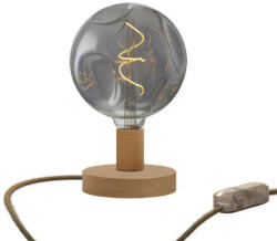 Creative-Cables Posaluce Bumped fa asztali lámpa kétpólusú dugóval (ABLB10DEUTRN26-L)