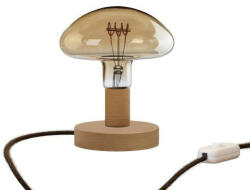  Posaluce Mushroom Wooden Table Lamp with UK plug - allights - 45 070 Ft