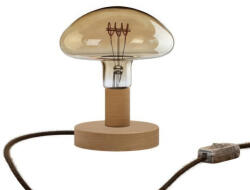  Posaluce Mushroom Wooden Table Lamp with two-pin plug - allights - 43 690 Ft