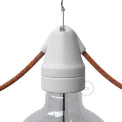 Creative-Cables Vintage dupla bejáratú porcelán E27 lámpatartó készlet (KPLPE272WBIA)