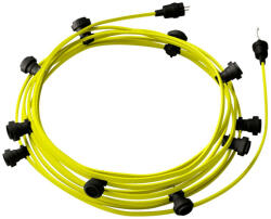 Creative-Cables Használatra kész, 12, 5 m-es Lumet szállámpa készlettel 10 fekete lámpatartóval, akasztóval és csatlakozóval (CATE27N125CF10)