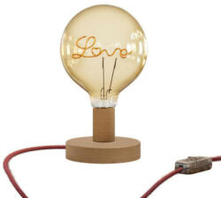 Creative-Cables Posaluce Love fa asztali lámpa kétpólusú dugóval (ABLB10LEUTRN24-L)