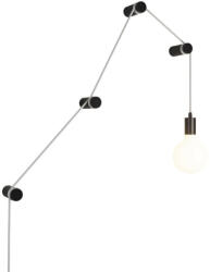 Creative-Cables Hordozható Snake lámpa fém lámpatartóval és csatlakozóval, 4 db Rolé fa lámpafejjel (FIN272VNEUNER50RN02-4KPASL03-L)