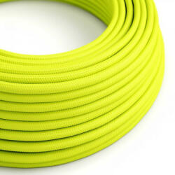 Creative Fényes Fluo sárga textilkábel - Az eredeti kreatív kábelek - RF10 kerek 2x0, 75mm / 3x0, 75mm (XZ3RF10)