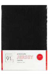  Jersey pamut gumis lepedő Fekete 140x200 cm +30 cm