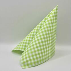 Pack Service Textúrált szalvéta 33x33 cm 50 lap/csomag - kockás almazöld