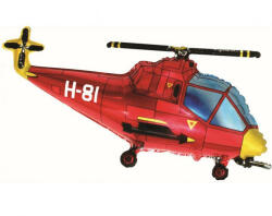 Flexmetal Fólia lufi 30" 76cm-es helikopter, piros (LUFI362037)