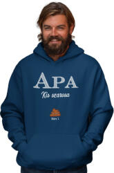  Apa kis szarosai (Névre szóló) - Kapucnis Pulóver (495037)