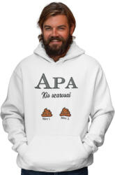  Apa kis szarosai (Névre szóló) - Kapucnis Pulóver (760894)