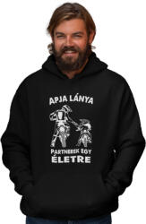  Motoros apa és lánya - Kapucnis Pulóver (596628)