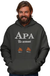  Apa kis szarosai (Névre szóló) - Kapucnis Pulóver (apkisszkp11)