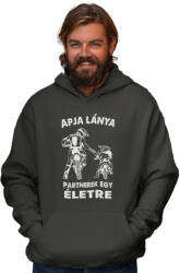  Motoros apa és lánya - Kapucnis Pulóver (686337)