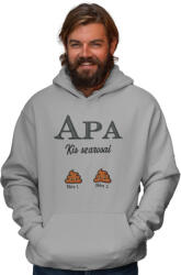  Apa kis szarosai (Névre szóló) - Kapucnis Pulóver (804363)