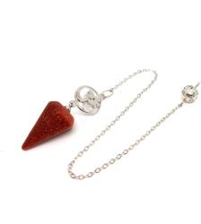 R. M. ékszer Ásványok Inga hatlap om Goldstone vörös 1, 5x2, 5cm (011172)