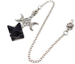 R. M. ékszer Ásványok Inga merkaba istennő Goldstone kék 2x2cm (011214)