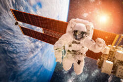 Dimex Vlies Fotótapéta - Astronaut over Earth - 375x250 cm (MS-5-2265)