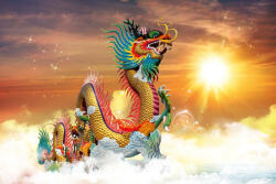 Dimex Vlies Fotótapéta - Chinese dragon at sunset - 375x250 cm (MS-5-1256)