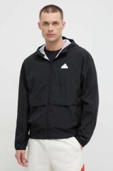 adidas rövid kabát férfi, fekete, átmeneti, oversize, IR5192 - fekete L