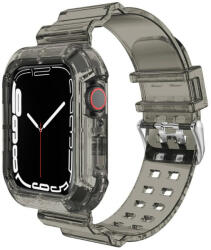 SmartWatcherz Átlátszó Szilikon Apple Watch Szíj és Tok Fekete, 38mm, 40mm, 41mm (95547-95578)
