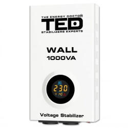 Ted Electric Stabilizator retea maxim 1000VA-AVR LCD 2 iesiri schuko WALL TED000057 (TED000057)