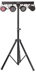 Ibiza Light Set lumini DJ 4 in 1 cu stativ Stroboscop, laser, moon si PAR LED, telecomanda inclusa (DJLIGHT85LED)
