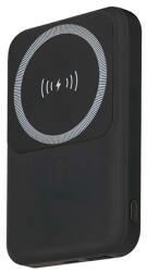 V-TAC Power Bank 10000mah Cu Inel Magnetic Incarcare Wireless - Negru (sku-23038)