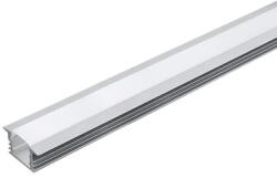 V-TAC Profil Aluminiu adanc pentru banda led 2m 24.5mm X 12.2m, Capac Mat, Corp Argintiu, V-TAC (SKU-3357)