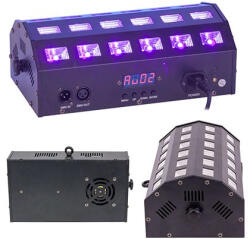 Ibiza Light Proiector led 2 in 1 alb si uv 24 x 3w cu dmx , iluminare profesionala pentru evenimente, cluburi si teatre - Ibiza Light (LED-STUV24)