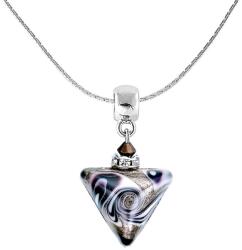 Lampglas Colier unic Cleopatra`s Dream Triangle cu perle Lampglas NTA13