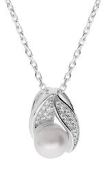 Brilio Silver Colier elegant din argint cu perlă adevărată MPD0176B (lănțișor, pandantiv)