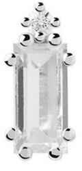 PDPAOLA Cercel fin single argintiu cu pietre de zircon BEA Silver PG02-786-U