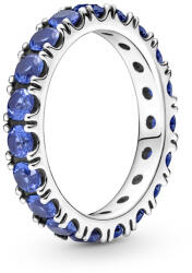 Pandora Inel de argint sclipitor cu cristale albastre Eternity 190050C02 50 mm