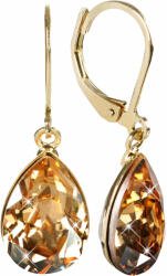 Levien Cercei eleganți placați cu aur cu cristale Pear Golden umbră