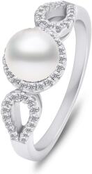 Brilio Silver Inel elegant din argint cu perlă și zircon RI068W 58 mm