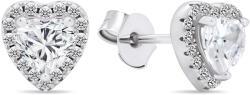 Brilio Silver Cercei romantici cu pietre de zircon Inimioare EA574W