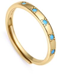 Viceroy Inel elegant placat cu aur cu zirconii albastre Trend 9119A01 55 mm