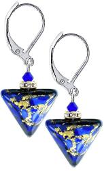 Lampglas Cercei magici Evening Date Triangle cu aur de 24 de carate în perle Lampglas ETA5