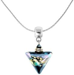 Lampglas Colier frumos Night Flower Triangle cu aur de 24 de carate în perla Lampglas NTA3