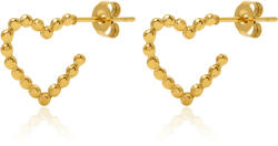 Troli Romantici cercei în formă de inimă placați cu aur