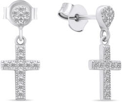 Brilio Silver Cercei moderni de argint cu pietre de zircon Cruci EA572W